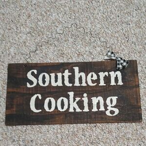 Charming Brown Southern Cooking Kitchen Sign